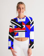 Load image into Gallery viewer, 80s Diamond half Women&#39;s Cropped Sweatshirt
