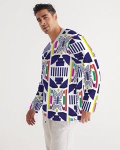 3D Jeweled Flag Men's Long Sleeve Sports Jersey