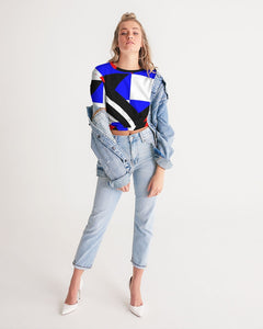 80s Diamond half Women's Twist-Front Cropped Tee