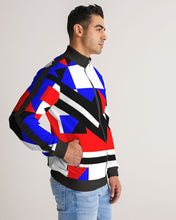 Load image into Gallery viewer, 80s Diamond half Men&#39;s Stripe-Sleeve Track Jacket
