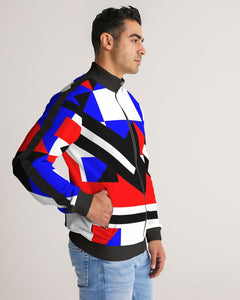 80s Diamond half Men's Stripe-Sleeve Track Jacket