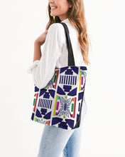 Load image into Gallery viewer, 3D Jeweled Flag Canvas Zip Tote
