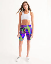 Load image into Gallery viewer, PURPLE-ATED FUNKARA Women&#39;s Mid-Rise Bike Shorts
