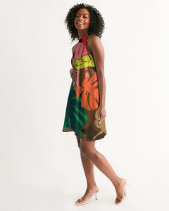 MONSTERA Women's Halter Dress