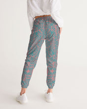 Load image into Gallery viewer, Coral &amp; Teal Tribal Lines  Women&#39;s Track Pants
