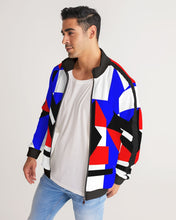 Load image into Gallery viewer, 80s Diamond half Men&#39;s Stripe-Sleeve Track Jacket
