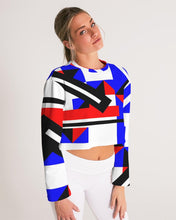 Load image into Gallery viewer, 80s Diamond half Women&#39;s Cropped Sweatshirt
