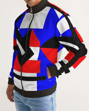 Load image into Gallery viewer, 80s Diamond half Men&#39;s Stripe-Sleeve Track Jacket
