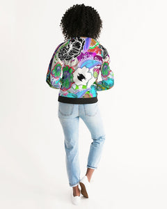 whole LOTTA flowers DOUBLE TAKE Women's Bomber Jacket