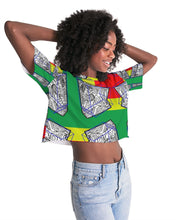 Load image into Gallery viewer, FUNKARA POLYGON CLOTH 1 Women&#39;s Lounge Cropped Tee
