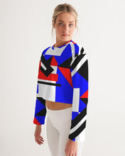 Load image into Gallery viewer, 80s Diamond half Women&#39;s Cropped Sweatshirt
