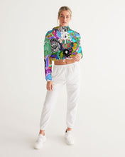 Load image into Gallery viewer, whole LOTTA flowers DOUBLE TAKE Women&#39;s Cropped Windbreaker
