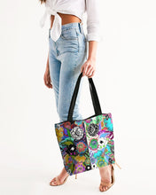 Load image into Gallery viewer, whole LOTTA flowers DOUBLE TAKE Canvas Zip Tote
