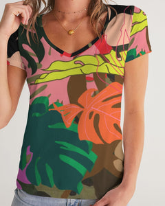 MONSTERA Women's V-Neck Tee