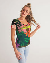 Load image into Gallery viewer, MONSTERA Women&#39;s V-Neck Tee
