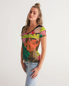 MONSTERA Women's V-Neck Tee