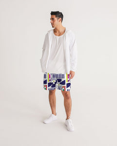 3D Jeweled Flag Men's Jogger Shorts