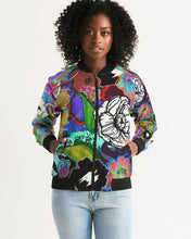 Load image into Gallery viewer, whole LOTTA flowers DOUBLE TAKE Women&#39;s Bomber Jacket
