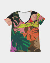 Load image into Gallery viewer, MONSTERA Women&#39;s V-Neck Tee
