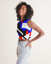 Load image into Gallery viewer, 80s Diamond half Women&#39;s Twist-Front Tank
