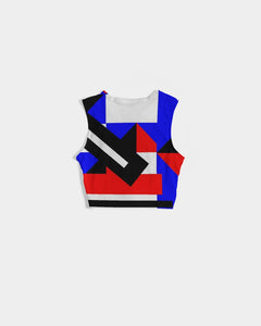 80s Diamond half Women's Twist-Front Tank