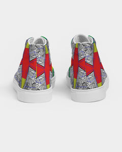 FUNKARA POLYGON CLOTH 1 Women's Hightop Canvas Shoe