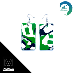 Alpha Greencourse Blackenn White Clay Earrings